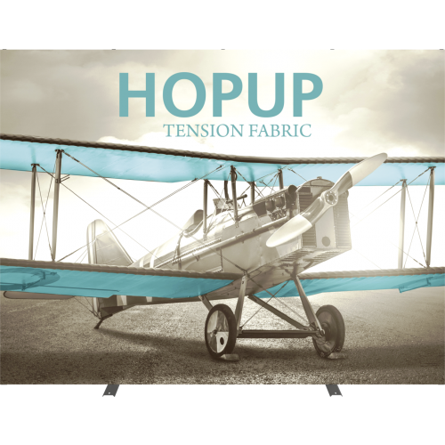 10 ft Hopup trade show display including graphic with end caps, model HOPDH-4x3FULL-front view